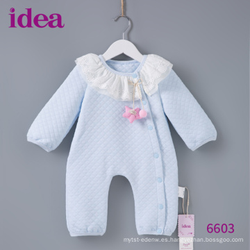 6603 100% algodón Scuba tela Baby Romper para niñas